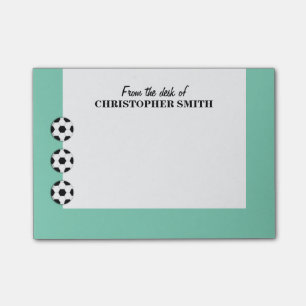 Post-it® Le football PERSONNALISENT le nom de couleur