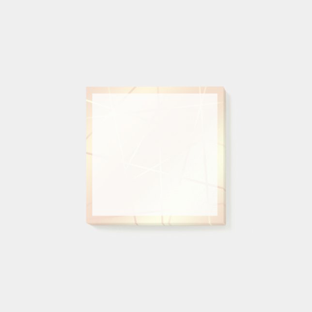 Post-it® Le joli or rose élégant et rougissent géométrique (Devant)