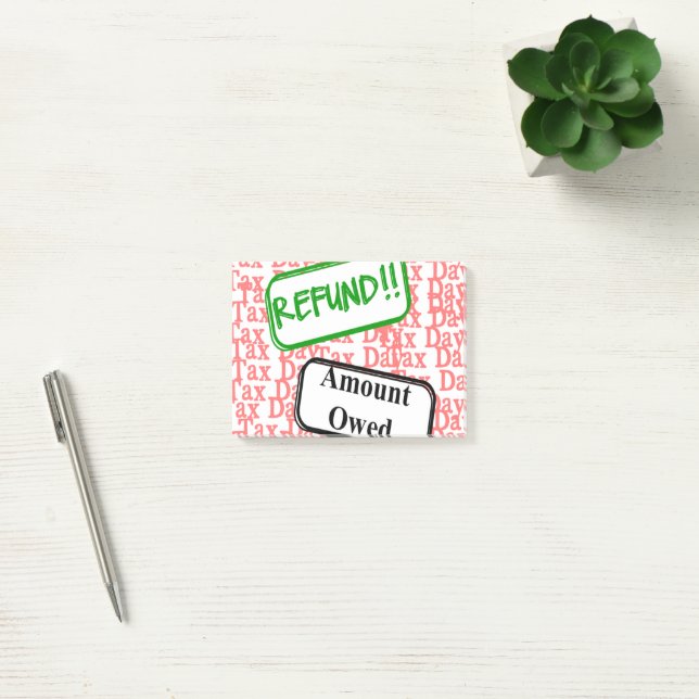 Post-it® Le jour de l'impôt de nouveau ? (Bureau)