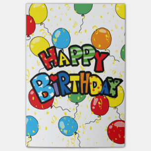 Post-it® le joyeux anniversaire gai monte en ballon la