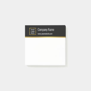 Post-it® Le logo Black White & Gold moderne ici Modèle