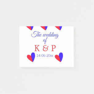 Post-it® Le mariage d'ajouter le nom du couple date de la l