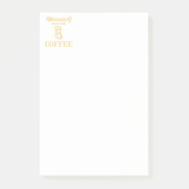 Post-it® Le matin commence avec du café (Devant)
