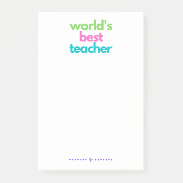 Post-it® Le meilleur Bloc-notes pour enseignants du monde (Devant)