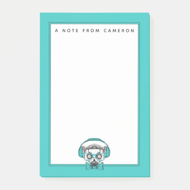 Post-it® Le mélomane du lémur | | ajoutent votre nom (Devant)