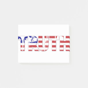 Post-it® Le mot " Vérité" avec drapeau américain