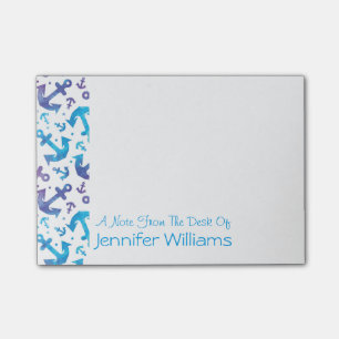 Post-it® Le motif d'Ancre de colorant de cravate ajoutent