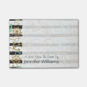 Post-it® Le motif d'ancre flottante ajoutent votre nom