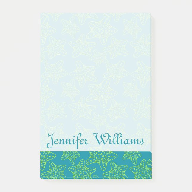 Post-it® Le motif | de foule d'étoiles de mer ajoutent (Devant)