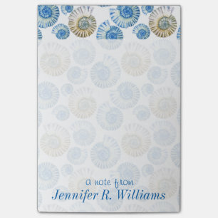 Post-it® Le motif en pastel   de coquillage ajoutent votre