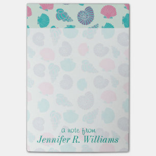 Post-it® Le motif en pastel de coquillage ajoutent votre