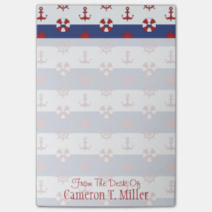 Post-it® Le motif nautique   de bannière étoilée ajoutent