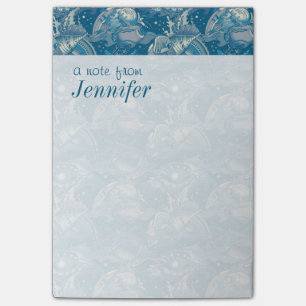 Post-it® Le motif tropical   de mer ajoutent votre nom