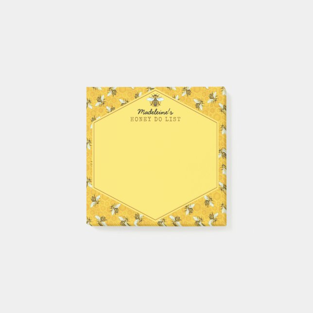 Post-it® Le nid d'abeilles d'abeille gaffent l'abeille que (Devant)