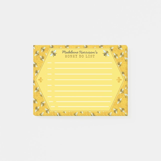 Post-it® Le nid d'abeilles d'abeille gaffent l'abeille que (Devant)