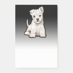 Post-it® Le noir fait sur commande de chiot de Westy se