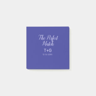 Post-it® Le parfait match bleu royal luxe ajout couple nom