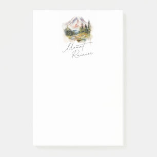 Post-it® Le paysage de l'aquarelle du Mont Rainier