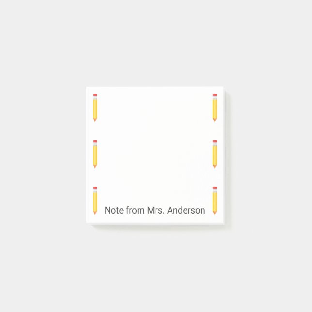 Post-it® Le pensionnaire jaune de crayon personnalisent (Devant)