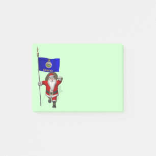 Post-it® Le Père Noël Avec L'Enseigne Du Kansas