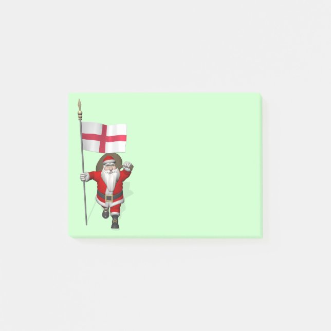 Post-it® Le Père Noël Avec L'Ensigne D'Angleterre (Devant)
