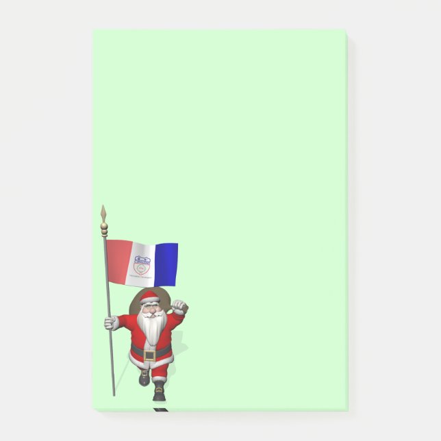 Post-it® Le Père Noël Avec L'Ensigne De Cleveland (Devant)