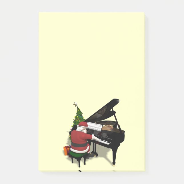 Post-it® Le Père Noël Jouer Piano (Devant)