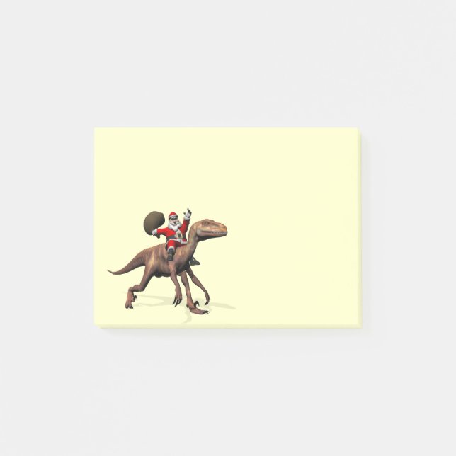 Post-it® Le Père Noël Se Trouve Sur Deinonychus (Devant)