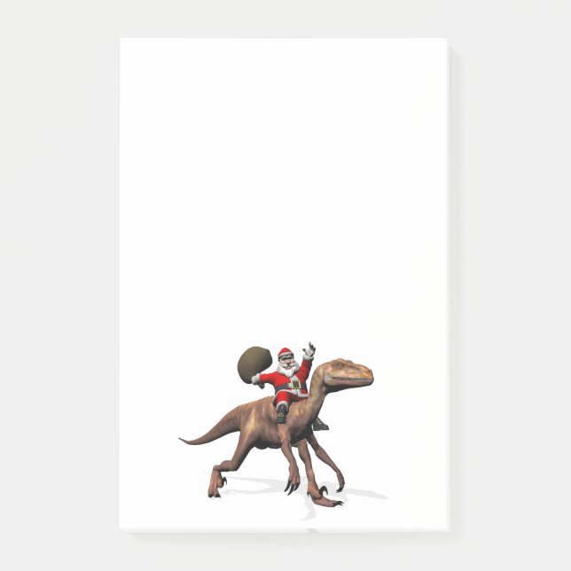 Post-it® Le Père Noël Se Trouve Sur Deinonychus (Devant)