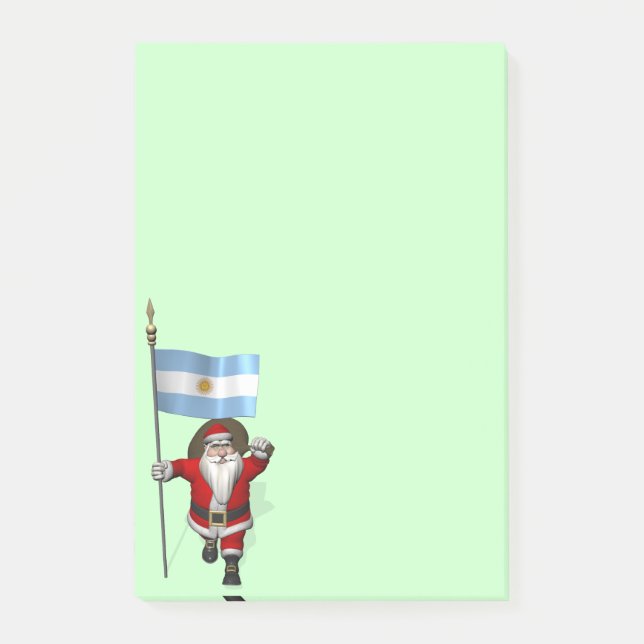 Post-it® Le Père Noël Voyage En Argentine (Devant)