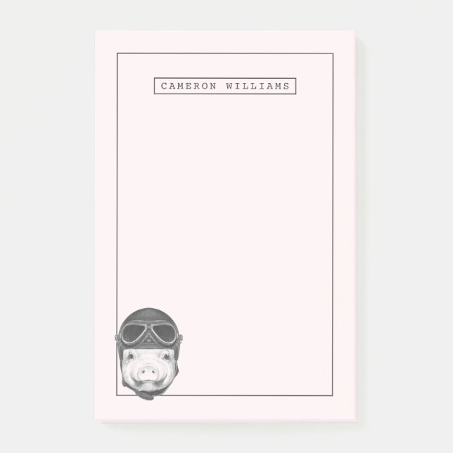 Post-it® Le porc de casse-cou | ajoutent votre nom (Devant)