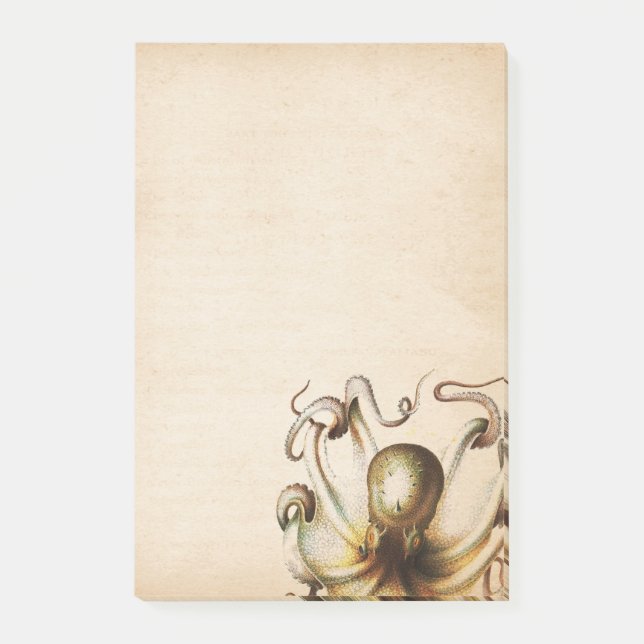 Post-it® Le poulpe en bronze a vieilli le voyage de (Devant)