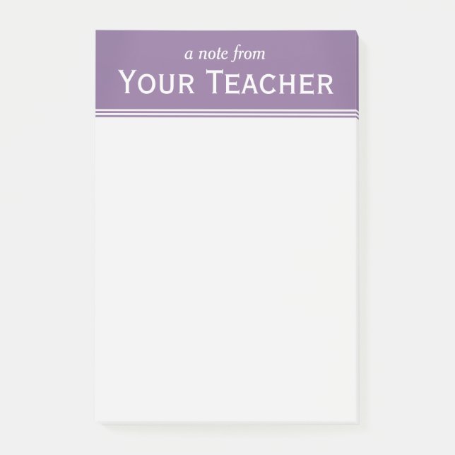 Post-it® Le pourpre classique de lavande a personnalisé 4" (Devant)