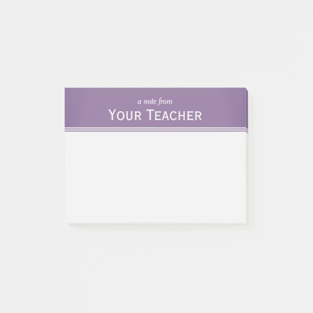 Post-it® Le pourpre classique de lavande a personnalisé 4" (Devant)