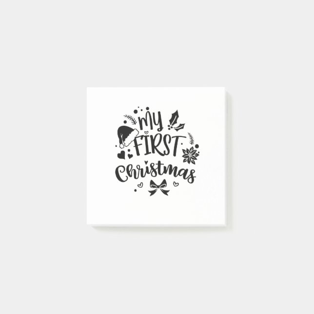 Post-it® Le premier Noël de bébé en famille assorti  (Devant)