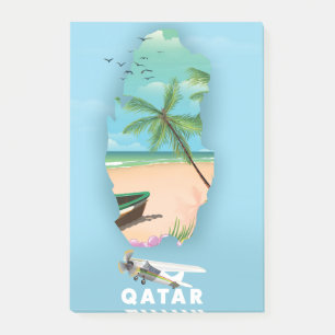 Post-it® Le Qatar a illustré l'affiche de voyage