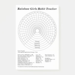 Post-it® Le Rainbow Girls Habit Tracker