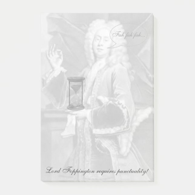 Post-it® Le seigneur F. a besoin de la ponctualité ! (Devant)