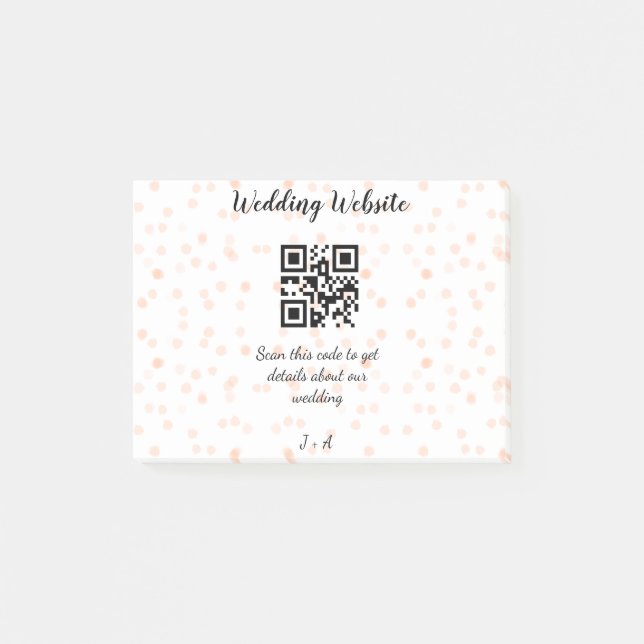 Post-it® Le site web mariage scanner code QR pour les détai (Devant)