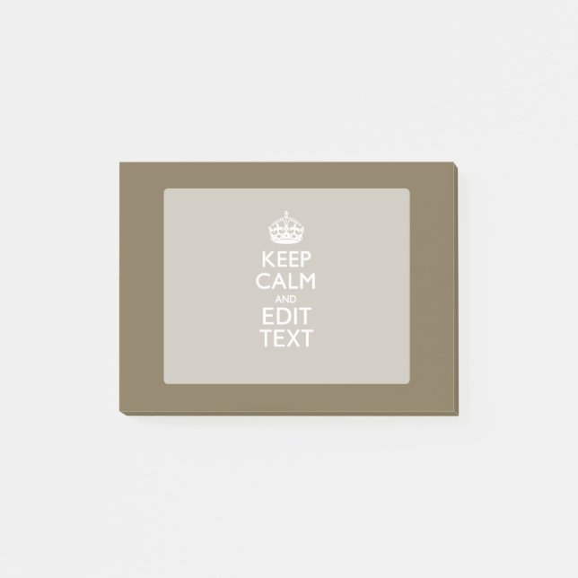 Post-it® Le Taupe gardent le calme et votre texte (Devant)