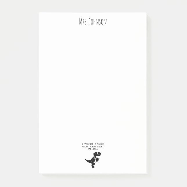 Post-it® Le toucher de l'enseignant rend les mots vraiment  (Devant)
