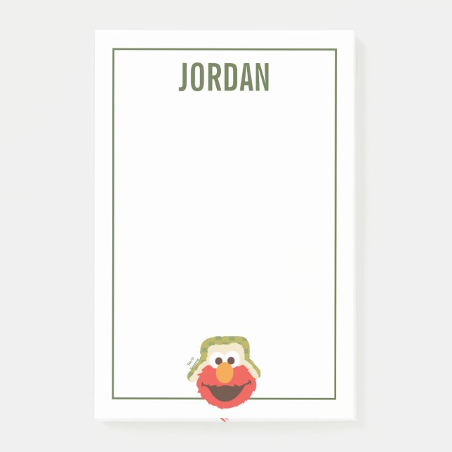 Post-it® Le visage d'Elmo Woodland | Ajouter Votre Nom (Devant)