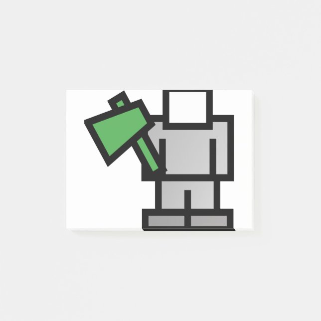 Post-it® Le x de bataille en vert (Devant)
