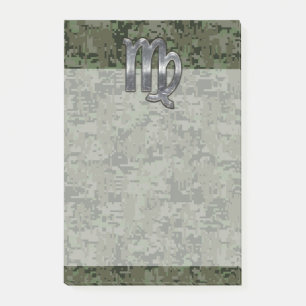 Post-it® Le zodiaque de Vierge se connectent le vert olive
