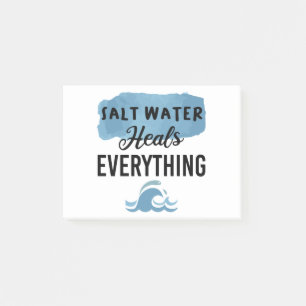 Post-it® L'eau salée guérit tout Cadeau pour les amoureux d