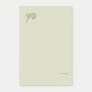 Post-it® Lecteur de jardin minimaliste d'académie sombre bo
