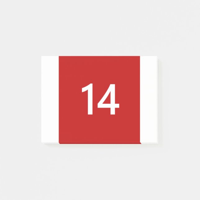 Post-it® Légendaire n° 14 en rouge et blanc (Devant)