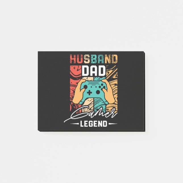 Post-it® Légende du jeu vidéo mari papa  (Devant)