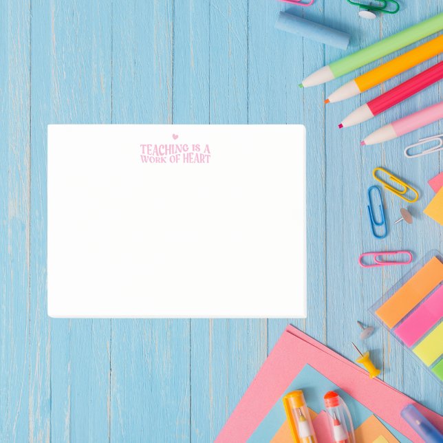 Post-it® L'enseignement est une oeuvre de coeur (Créateur téléchargé)