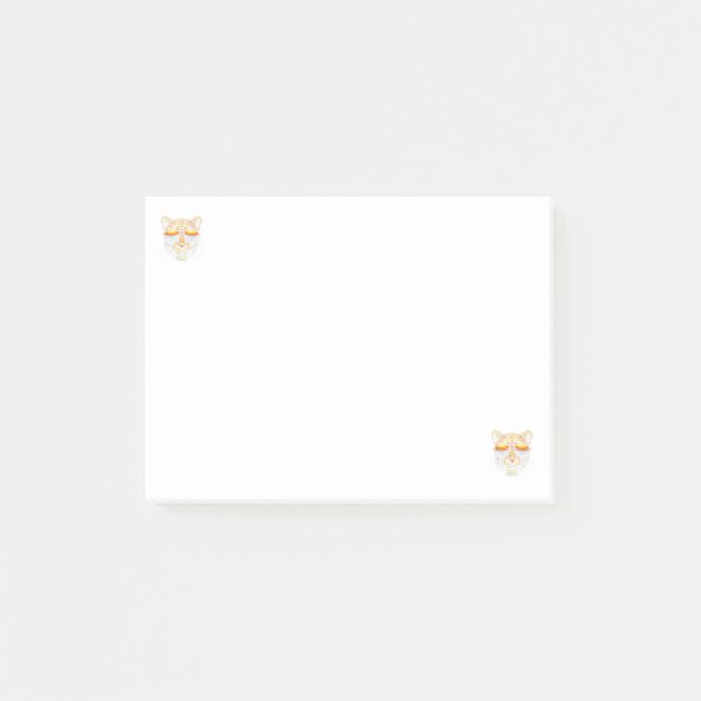 Post-it® Léopard Cool portant des lunettes de soleil Léopar (Devant)